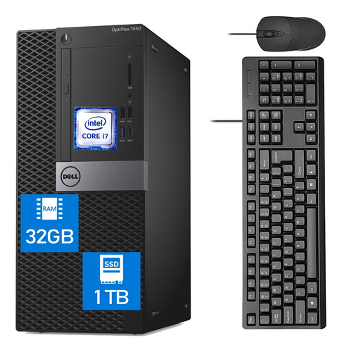 Dell 7050 Mini Tower Desktop Intel I7-6700 32g Ram 1tb Ssd (Reacondicionado)