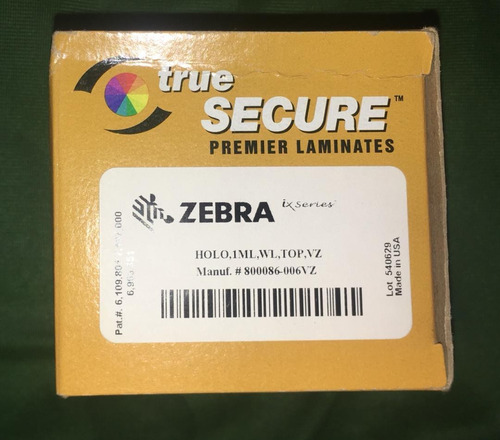 Cinta Homolograma Zebra 800086-006