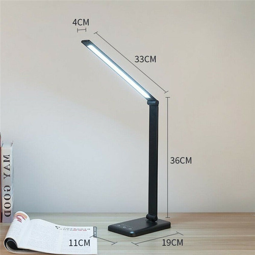 Lámpara De Escritorio De Estudio Led Con Cargador De Oficina