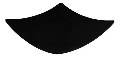 10 Platos Cuadrado Melamina Jet Black 18cm Negro Elegante F