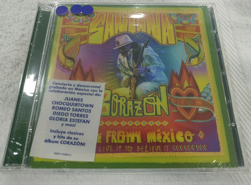 Santana Corazon Live From Mexico  /cd + Dvd Doble 