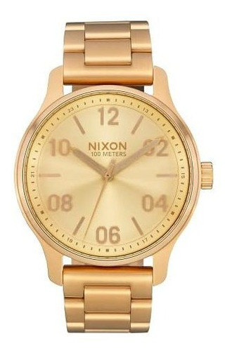 Nixon Patrol A1242 - Todo Oro - Reloj Clásico Analógico Para