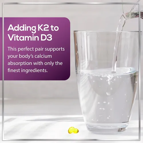 Vitamina D3 5000 Ui Y K2 100 Mcg Cápsulas Blandas 2 En 1 Par