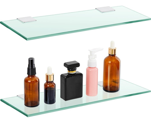 Estantería De Baño De Dos Piezas Con Cristal Templado Para B