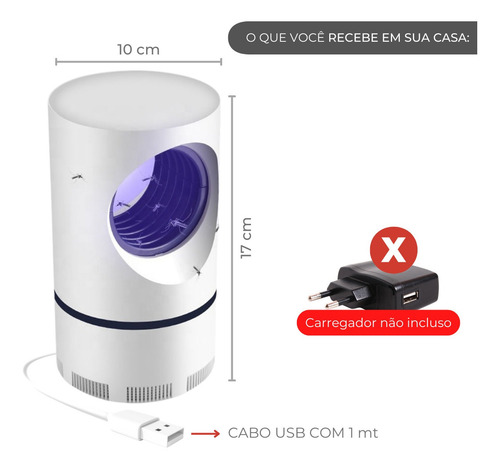 Imagem 3 de 6 de Armadilha Mosquito Elétrico Sem Odor Para Quarto De Criança