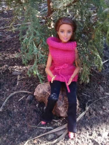 Imagen 6 de 6 de Vestido Suéter Para Barbie /conjunto Único Para Barbie ,ropa