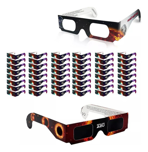 A 20 Piezas Certificados Gafas Para Eclipse Solar De Papel,