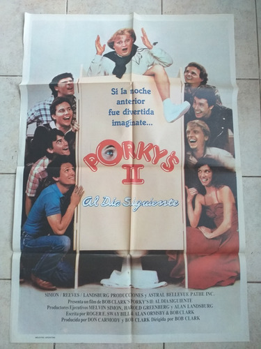 Antiguo Afiche Cine - Porky's 2 *