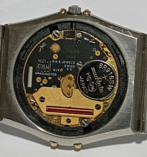 Reloj Auténtico Omega Constellation Manhattan Con Estuche Plateado Oro Dorado (Usado)