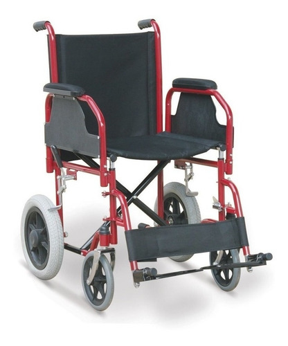 Silla De Rueda Compacta, Ideal Para Apartamentos. Aluminio Color Roja