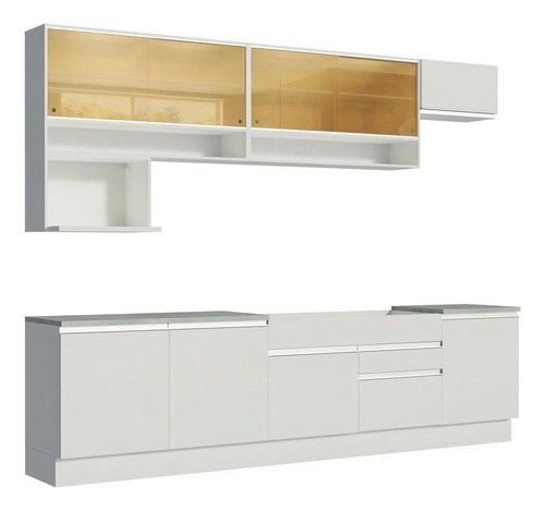 Cocina Integral Completa Modular Madesa Verona Sin Encimera Color Blanco