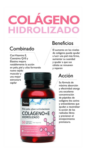 Natier - Colageno +e X50 Capsula Sin Sabor