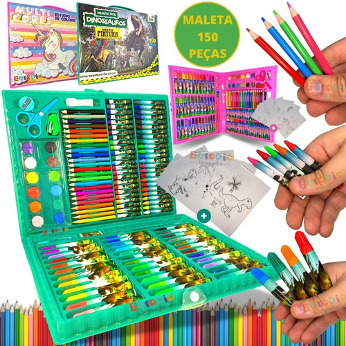 Maleta De Pintura Infantil Estojo 150 Peças Para Colorir