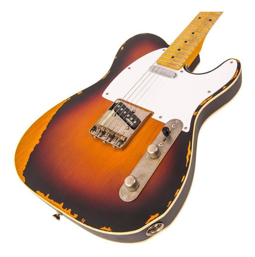 Guitarra Eléctrica Vintage V59mrsb Icon Sunburst T/ Tele Cuo Color Naranja Oscuro Material Del Diapasón Arce