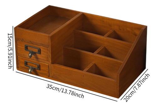 Organizador De Escritorio Con 2 Cajones Caja De