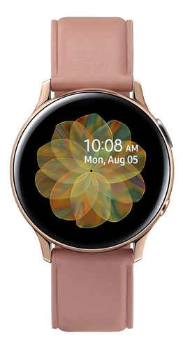 Samsung Galaxy Watch Active2 (LTE) 1.2" con red móvil caja 40mm de  acero inoxidable gold, malla  pink de  cuero SM-R835