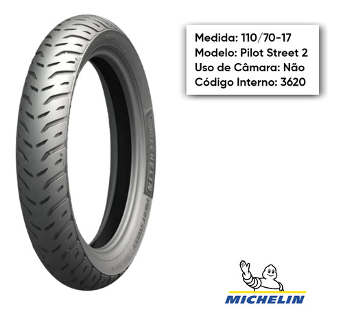 Par Pneus Cb 300 Ninja250 300 110/70-17 E 140/70-17 Michelin