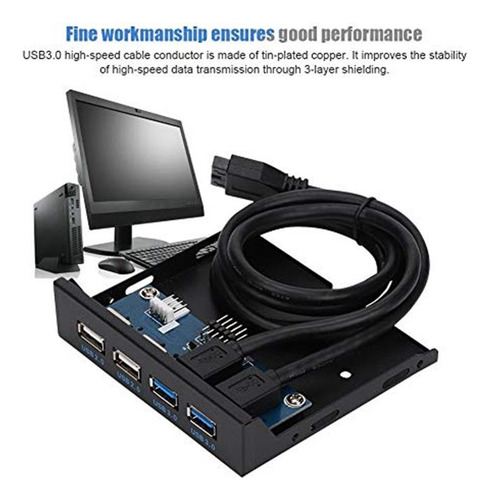 Hubs Usb Frontales, Panel De Expansión De 2 Puertos Usb3.0