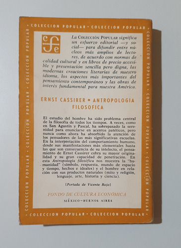 Antropología Filosófica - Ernst Cassirer (Usado)