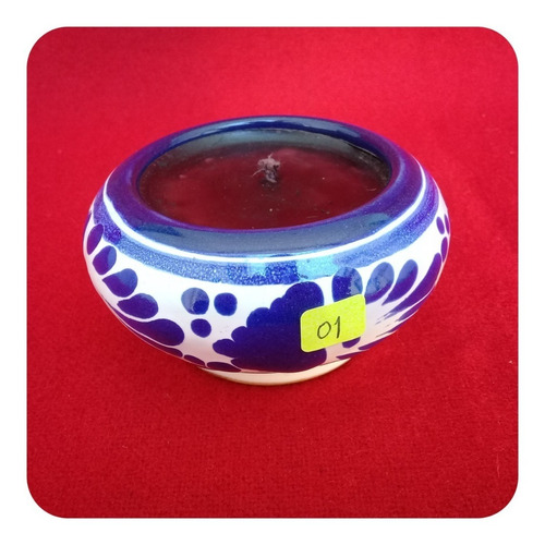 Imagen 2 de 3 de Vela Aromatica Talavera Poblana Grande 9 Cm Garantizado! Vls