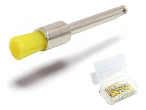 Cepillo Profilactico Dental 100p Amarillo Profilaxis Premium Amarillo