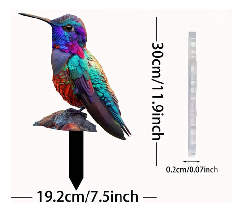2d Colibrí Década De Jardín Decorativo Acrílico