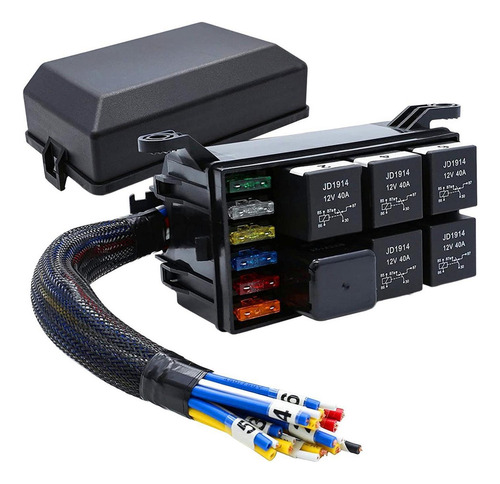 P Caja De Relés De Fusibles Bloque De Relés Universal De 12v
