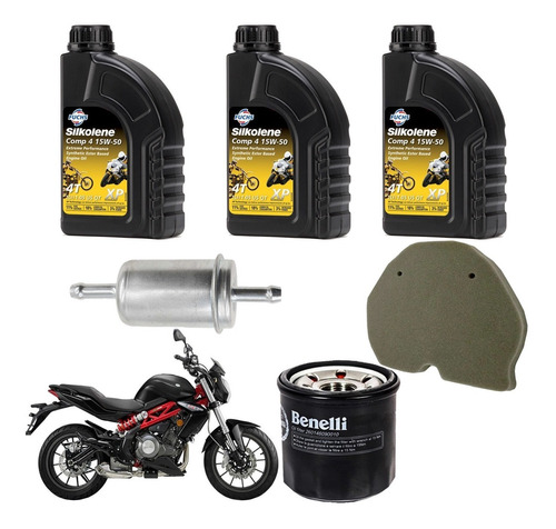 Kit Service Benelli Tnt 300 302 Filtros Orig + Silko 15 Sia+