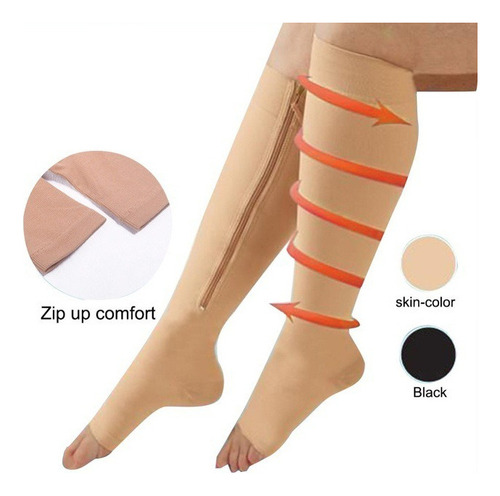 Calcetines Para Venas Varicosas Con Cierre, 5 Pares
