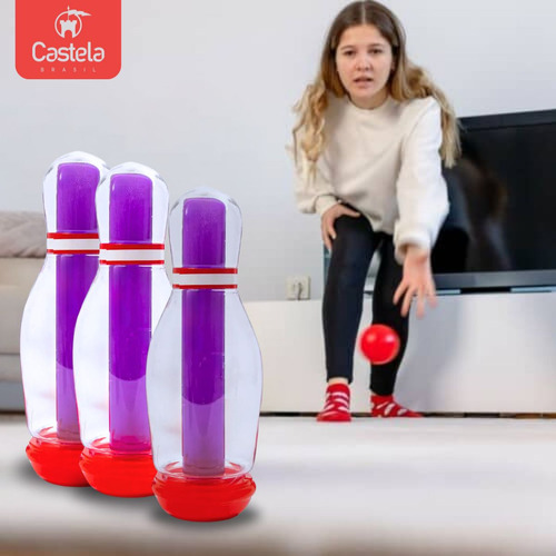 Conjunto Jogo De Boliche Luminoso 6 Pinos C/ Led - Castela
