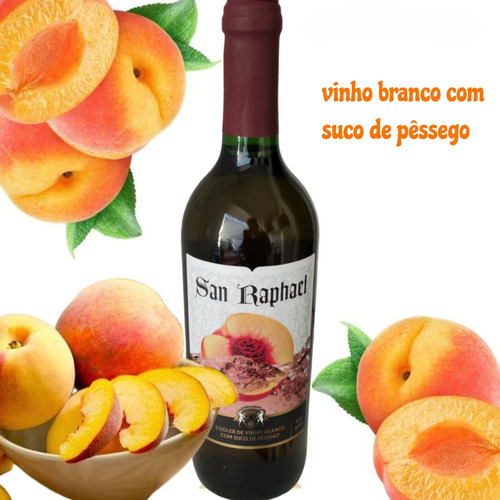 Cooler De Vinho Branco Com Suco De Pêssego San Raphael