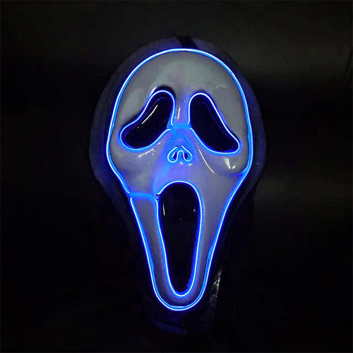 Máscara Con Led De Halloween, Máscara De Ghost Face Cosplay