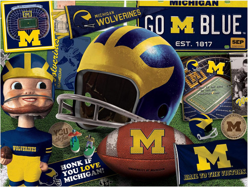 Youthefan Ncaa Michigan Wolverines Retro Series Puzzle - 500