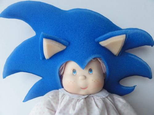 Gorro Sonic Cotillon Goma Espuma Azul