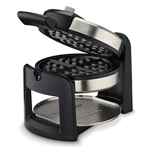 Cuisinart Waf-f30 Round Flip Belgian Waffle Maker, Black/sil