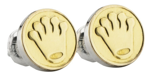 Aros Redondos Corona Grande Plata Y Oro Unisex