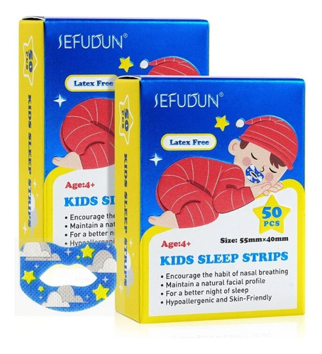 Tiras Bucales Antironquidos Para Dormir, 50 Unidades, Cinta