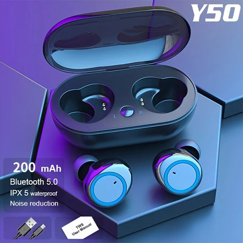Audífonos Y50 Bluetooth Audio Tws Inalámbrico Táctil Estéreo