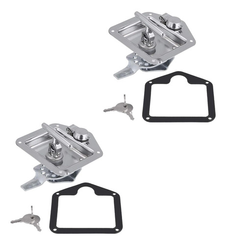 2 Peças Rv Trailer Tool Box Locks Com Duas Chaves