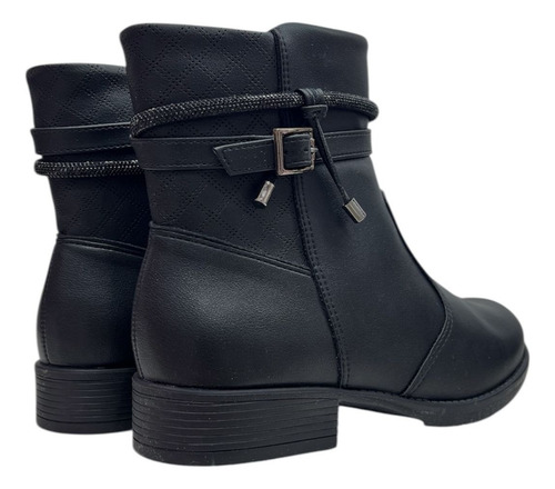 Botas Piccadilly Taco Bajo Comodas Stras Cierre Mujer Moda