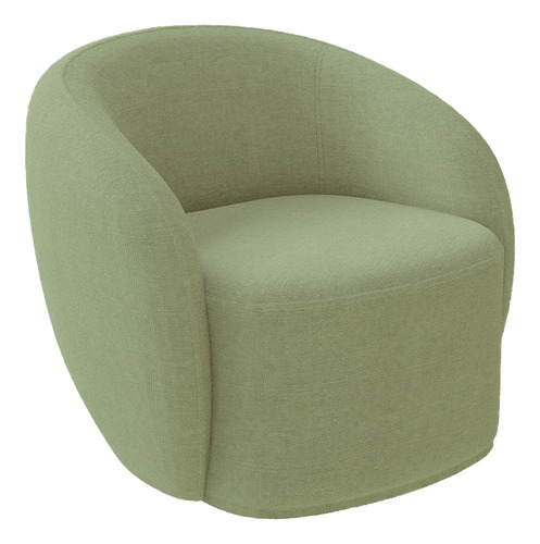 Poltrona Decorativa Íbis Bouclê Verde G33 - Gran Belo