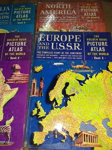 The Golden Book Picture Atlas Of The World. (6 Books 1960).