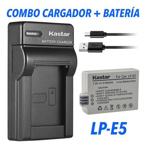 Batería Mas Cargador Canon 450d 500d Y 1000d Lp E5