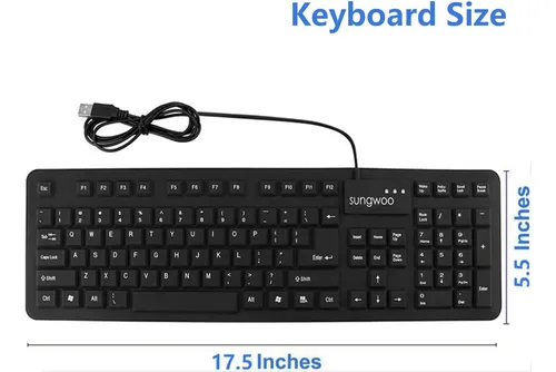 Teclado De Silicona Plegable Sungwoo Usb Wired Estándar Para