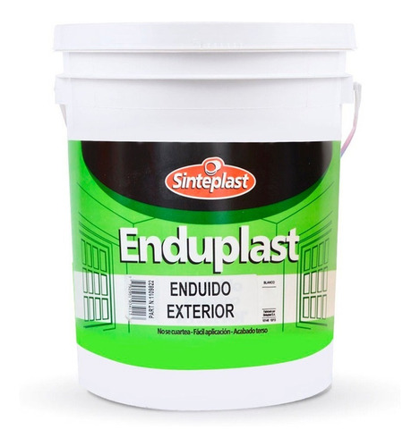 Enduido Plástico Exterior 10 Litros Enduplast Sinteplast