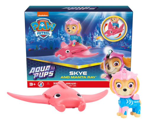 Juego De Figuras De Acción De Paw Patrol, Aqua Pups, Skye Y