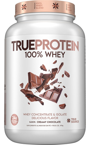 True Protein 100% Whey Concentrado E Isolado True Source 