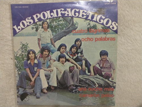 Los Polifaceticos  Cuatro Lágrimas   Disco Vinilo 45 Rpm 