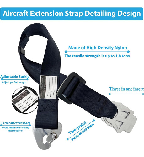 Extensor Cinturon De Seguridad P Avion Universal 3 Diferente