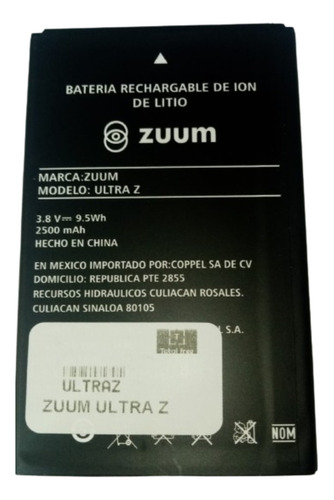 Bateria Zuum Ultra Z